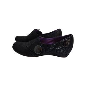 VANELI Maxy Black Suede Mary Jane Wedge Loafer Size 10